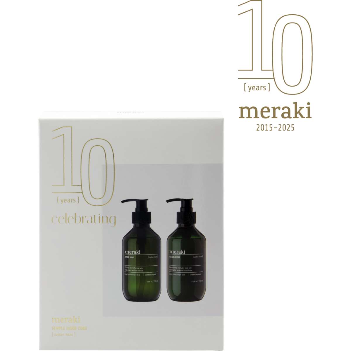 Meraki Gaveæske, Cotton Haze, Simple hand care, 275 ml