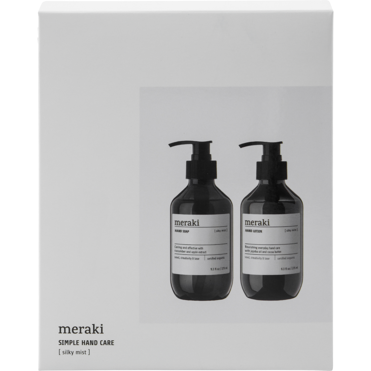 Meraki Gaveæske, Silky Mist, Simple hand care, 275 ml