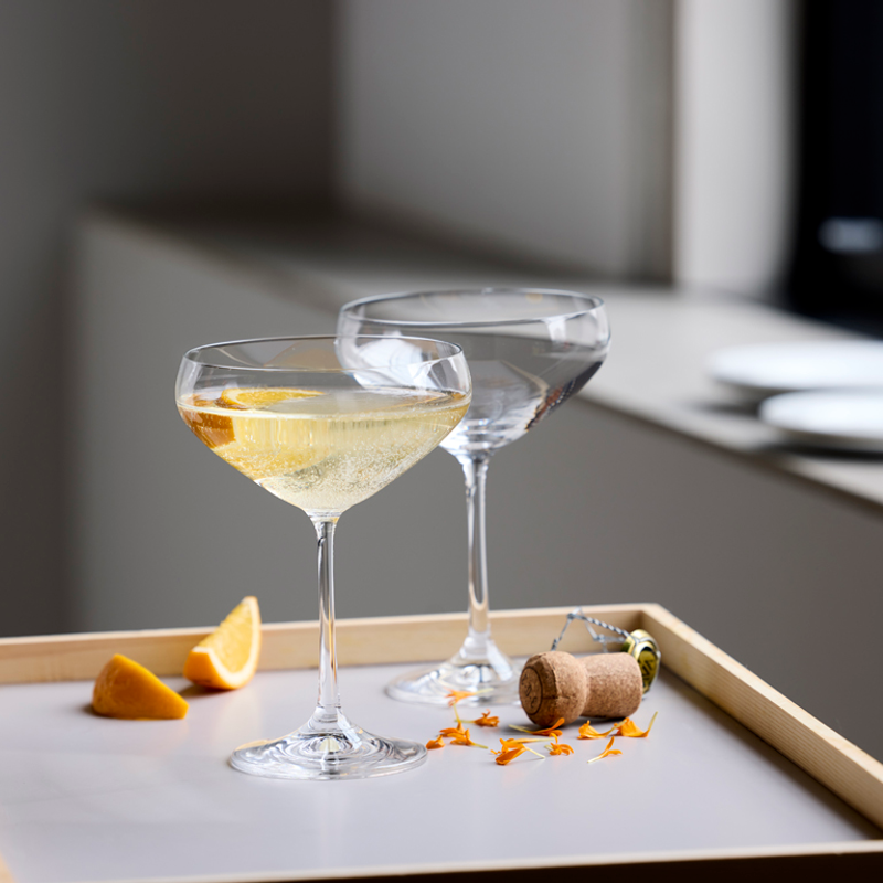 Lyngby Glas Juvel champagneskål 34 cl 4 stk.