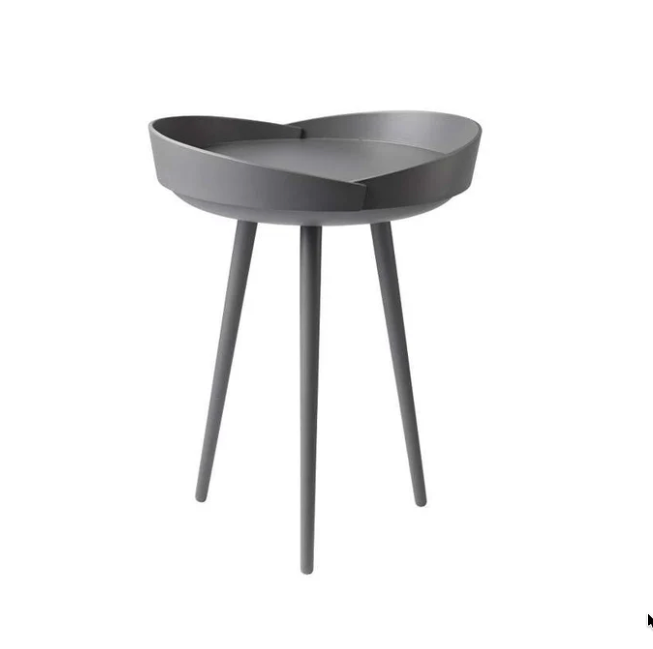 FDB Møbler D106 Bakkebord - Ø: 38 cm grå (beech)