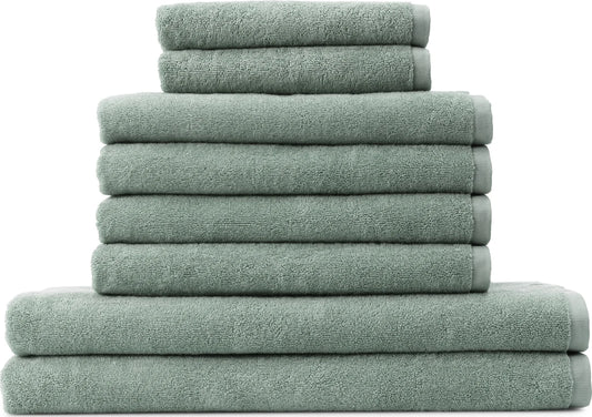 Georg Jensen Damask Håndklædepakke 8 stk. XL, Sage Grøn eller Taupe