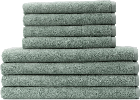 Georg Jensen Damask håndklædepakke 8 stk. XXL, Sage Grøn eller Taupe