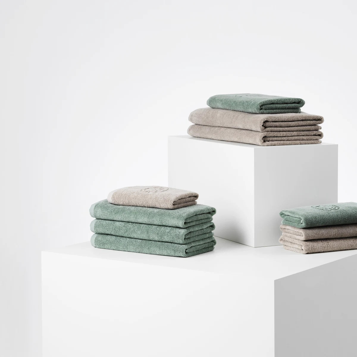 Georg Jensen Damask håndklædepakke 8 stk. XXL, Sage Grøn eller Taupe
