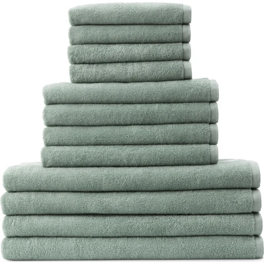 Georg Jensen Damask Håndklædepakke 12 stk. XXXL, Sage Grøn eller Taupe